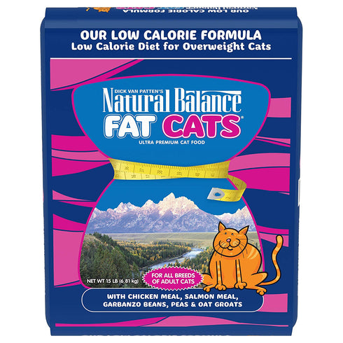 Natural Balance Fat Cats Low Calorie Chicken & Salmon Dry Cat Food 15lb - Poudre Pet and Feed Supply